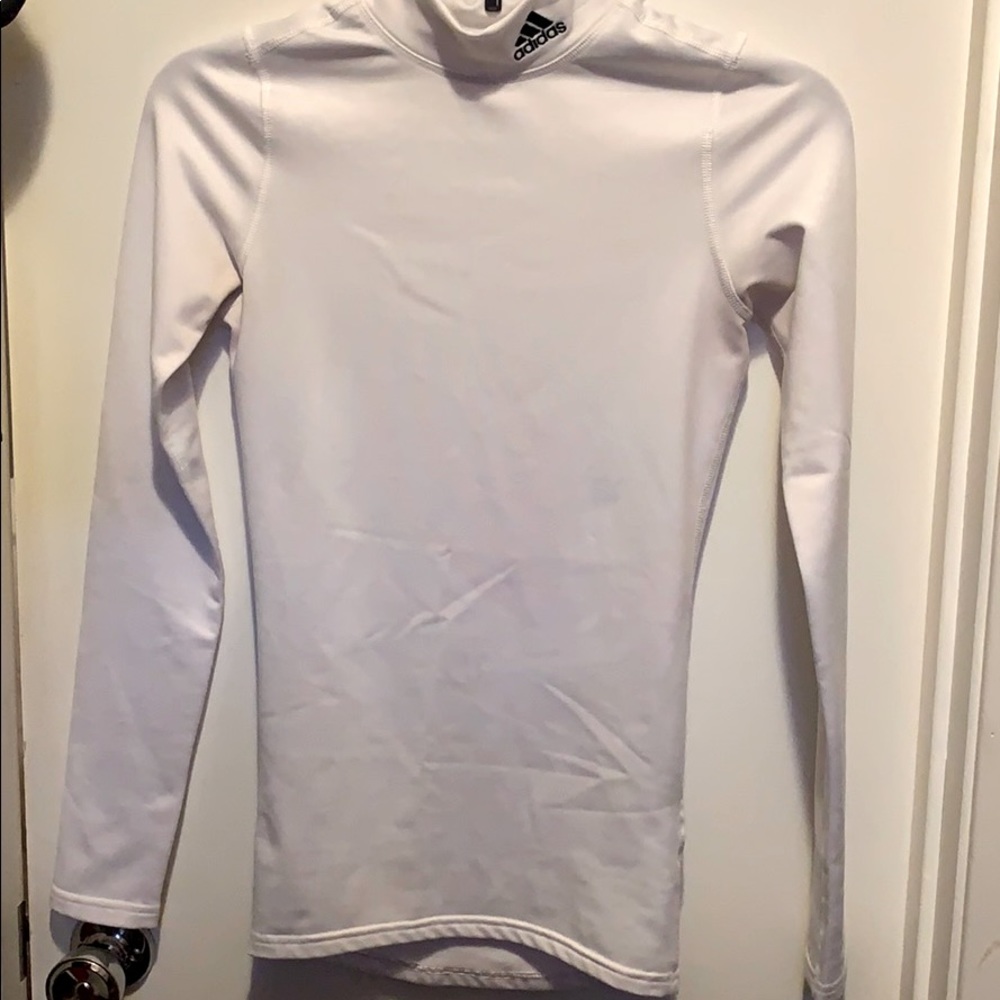 White Adidas Mock Neck Clima Warm